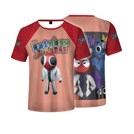 Regnbåge vänner spel perifer kort ärm F4