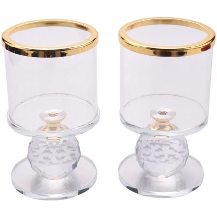 Kristallpelare Ljusstake Glas Ljusstake Tealight Ljusstakar Pelare Ljusstake för Bordsdekor S