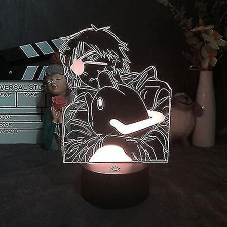 Atmosphere 3d Illusion Desk Lamp Anime Touch Sensor Night Projector Light Chainsaw Man Nightlight Kids Gift Smart Phone Control
