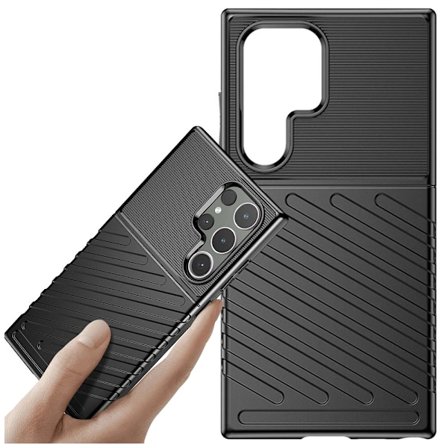 Thunder Case Armored Case til Samsung Galaxy S24 Ultra - Svart