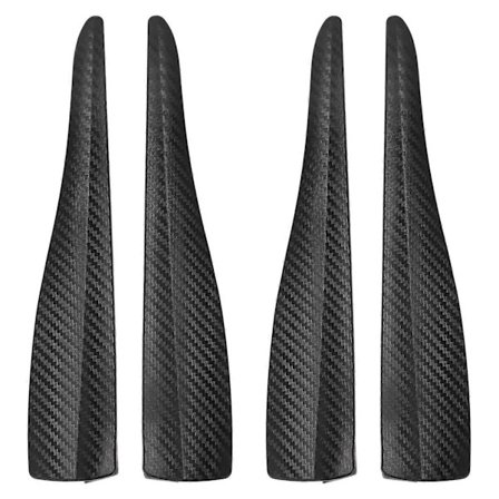 Bil Stötfångarskydd Kolfiberstil 28cm Anti-Repa Strips Klistermärke Formskydd Kant Hörnskydd