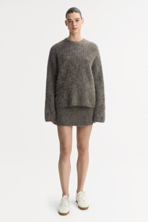 Soft Goat - Alpaca crewneck - Women cashmere sweater - S - Wood