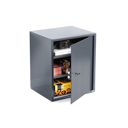 Tresor CONCEAL mit Zylinderschloss, 500 x 420 x 350 mm, 60 l, anthrazit