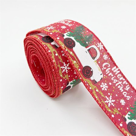 Bånd for gaveinnpakking, DIY-kranser, sløyfer, håndverk og dekorasjon, 2 tommer x 5,5 yard per rull (3 ruller - grå/rød/beige)