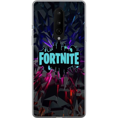 Yhteensopiva Puhelinkuori OnePlus OnePlus 8 Pelit inspiraatio abstrakti logo suunnittelu räjähtävillä muodoilla, neon valot ja dynaaminen energia