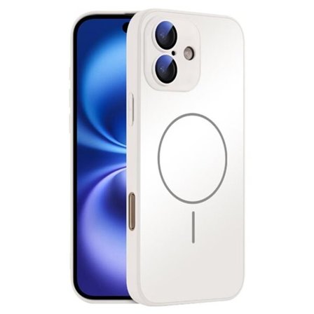 Bagskærm i hærdet glas med MagSafe til iPhone 16 Plus - Hvid