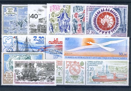 TAAF - Fransk antarktis Terr. - Luftpost - Årgang 1989-90 - Postfrisk