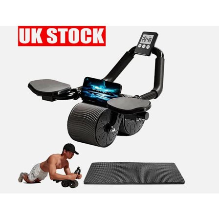 Automatic Rebound Abdominal Wheel, 4D Ab Wheel with Elbow Support/NT/