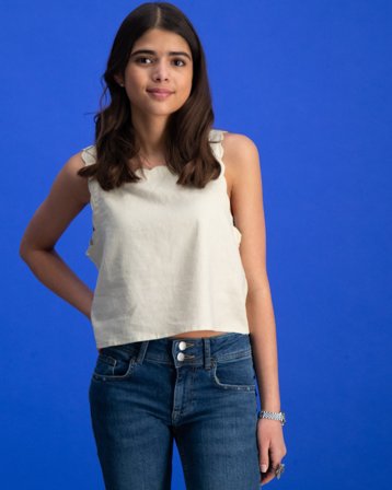 RYVLS Bea Linen Top Beige Hauts et chemisiers Fille - Kids Brand Store