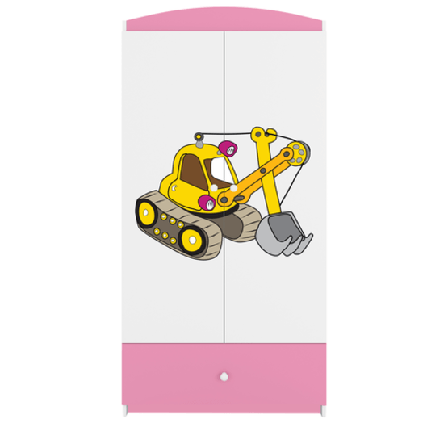 Kocot Kids Garderob Babydreams Rosa - Digger - Litenleker