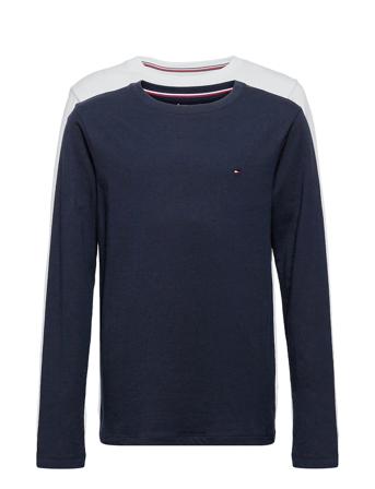 2P Cn Tee Ls T-shirts Long-sleeved T-shirts Sininen Tommy Hilfiger