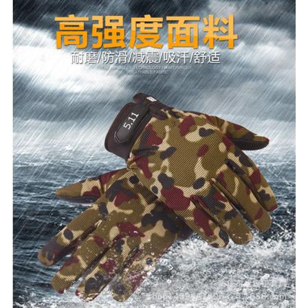 Kvinnor Män Cykelhandskar Anti-halk Taktisk Full Finger Utomhus bergsklättring Sport Fitness Camouflage Color Average Size