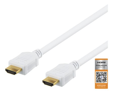 Deltaco HDMI-1010AD - HDMI-kabel med Ethernet - 1 m