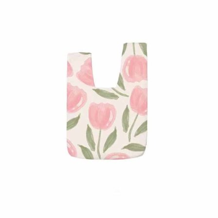 Strik Håndtaske Tote Bag PINK BLOMST BLOMST