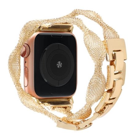 Apple Watch Series 8 (45mm) / Watch Ultra metallarmband i mesh - Guld