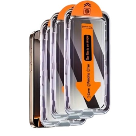 3-Pack iPhone 16 Pro Skärmskydd i Härdat Glas | Easy apply Automatisk Installation – Bubbelfritt & Precisionspassat