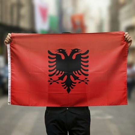 Albania Lippu - 150 x 90 cm