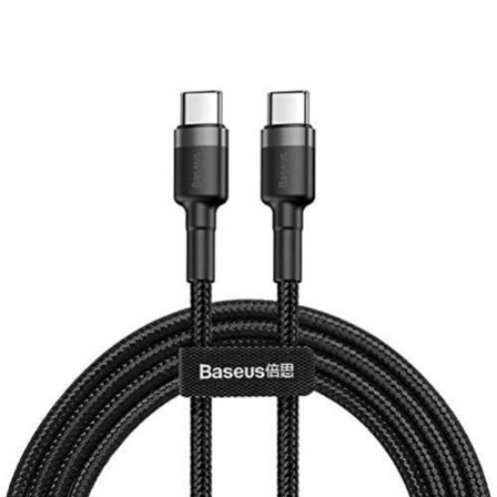 Baseus Cafule USB-C till USB-C, QC 3.0, USB-C PD, 3A 2 m - Grå/Svart