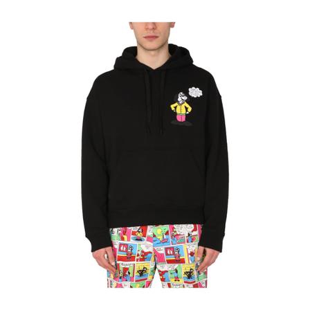 Moschino Sweatshirts , Zwart , Heren , Maat: L
