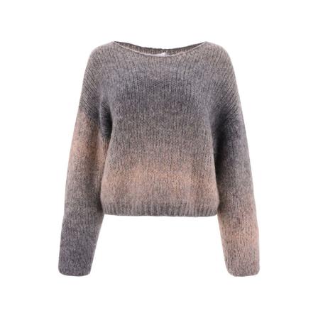 Fabiana Filippi Crew Neck Sweater In Alpaca Grå, Dame