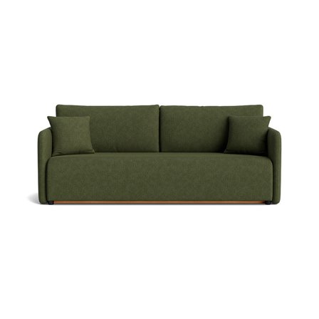 Firenze 3-Sitzer-Schlafsofa mit Stauraum und Bettfunktion, Aragon Grün, einfarbig, moderner Stil, ideal für tägliche Entspannung, 88cm Höhe.