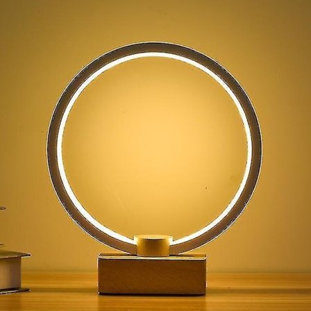 Smart Wooden Led Night Light Table Lamp Bedside Usb Night Light Wooden Base (02)