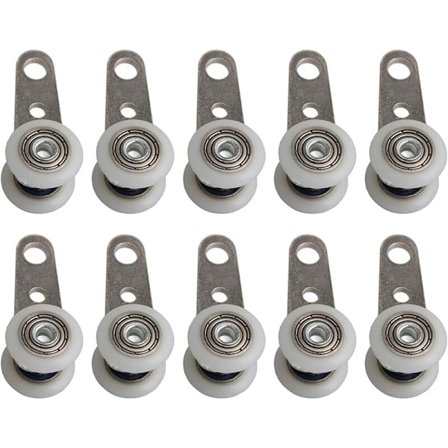 10 hengslede skyvedørs hjullagre hengslede foldedørs hjul lengde 45 * hjuldiameter 19MM egnet for hjemmebruk