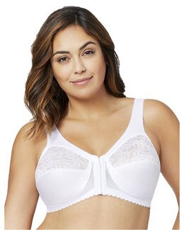 Framknäppt bh utan bygel Vit - C90 - Glamorise