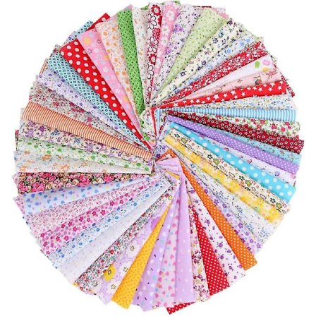 50 Stykker 25cm X 25cm Fa Pakker Lappeklud Diy Syning Quilting Fa Assorteret