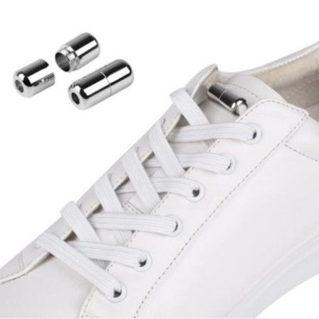 Elastiske knytefrie skolisser med lås 1 par