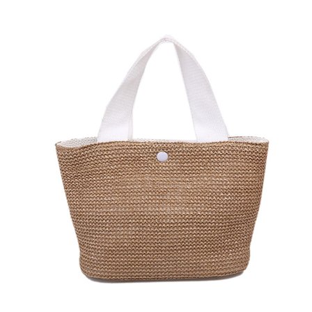 Fashion Womens Wicker Handbag Tote Beach Straw Woven Rattan Basket Bag,1pc