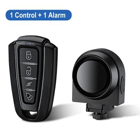 ELECTOP Trådløs Cykel Vibrationsalarm IP55 Vandafvisende Motorcykelalarm USB Opladning Fjernbetjening Tyverisikring Alarmsystem 1 control 1 Alarm