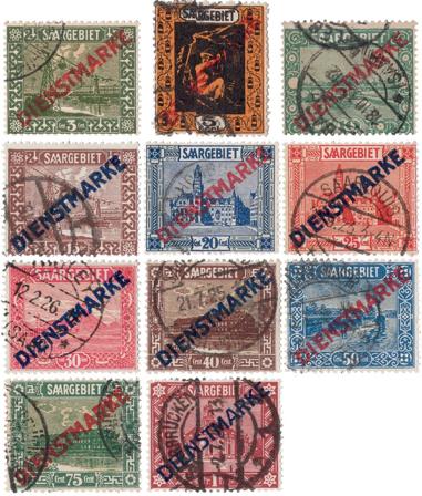 Tyskland/Saar 1922 - MICHEL D1I-D11II - Stemplet