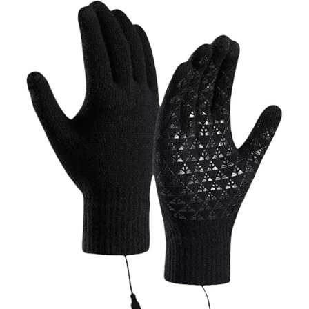 ING USB Opvarmede Handsker - Dame - Vintervarme Handsker - Touchscreen Strikkede Handsker