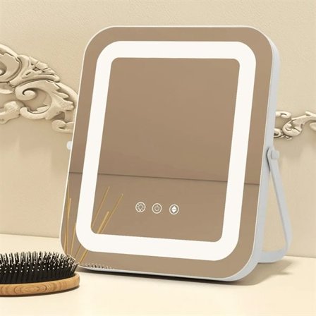 Sminkespeil 30×25 cm med LED-belysning