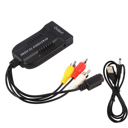 Z51B CVBS SVIDEO HDMI-muunninadapteri, tukee 720P 1080P korkeaa resoluutiota, Plug and Play