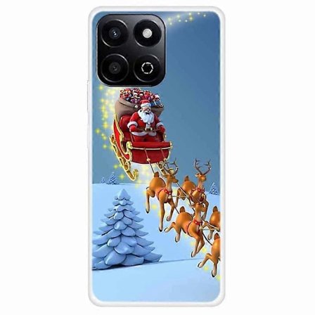 TPU-puhelinkotelo Honor Play 60 Plus 5G/200 Smart 5G/Play 9T/X7c 4G -malleille, juhlava joulukuvio