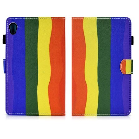 Lenovo Tab M10 HD Gen 2 läderfodral med vackert mönster och tryck - Regnbåge