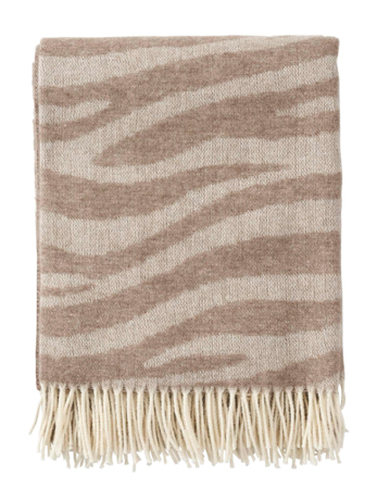 Klippan Savannah Pledd Merino- og Lammeull, Nougat