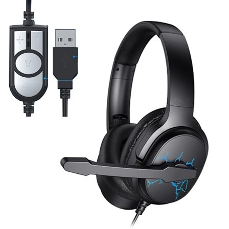 Spelhörlurar Havit Over-Ear LED-ljus Stereo Trådbundna Med Mikrofon