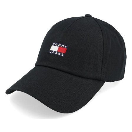 Tommy Hilfiger - Black - unconstructed - Cap - Heritage Core Cap Black Dad Cap - Hatstore