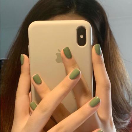 Manikyr Kort Gran Grön Nagellapp 24st