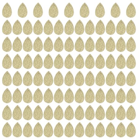 100 stk. Øredobber Anheng Perforert Dråpeform PU Lær Paljett Ornament Dekor Forsyninger Gull