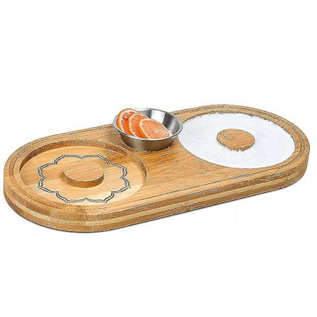 Krydderbrett i tre, grillkrydderoppbevaring, lett å rengjøre, krydderboks