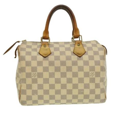Louis Vuitton Vintage Pre-owned Canvas handbags Hvid, Dame Vintage Tasker, Størrelse: ONE Size