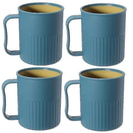 4 stk. plastik krus BPA-fri te kaffe drikkekrus med håndtag -Yx