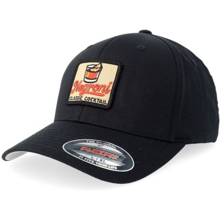 Iconic - Svart flexfit Keps - Negroni Classic Cocktail Black Flexfit @ Hatstore
