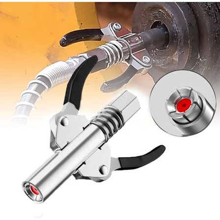 1 st Högtrycks dubbelhandtag G-koppling för fettspruta, luftpistol, lätt att montera och demontera för alla typer av fettsprutor