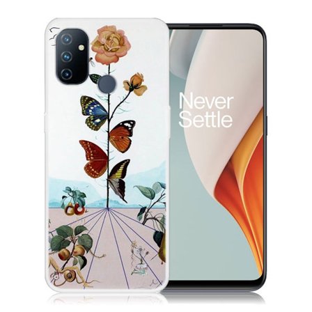 Deco OnePlus Nord N100 etui - sommerfugl og blomster