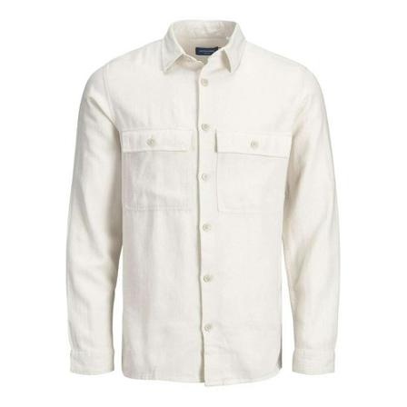Jack & Jones, Gordon overshirt Wit, Heren, Maat:M,Katoen